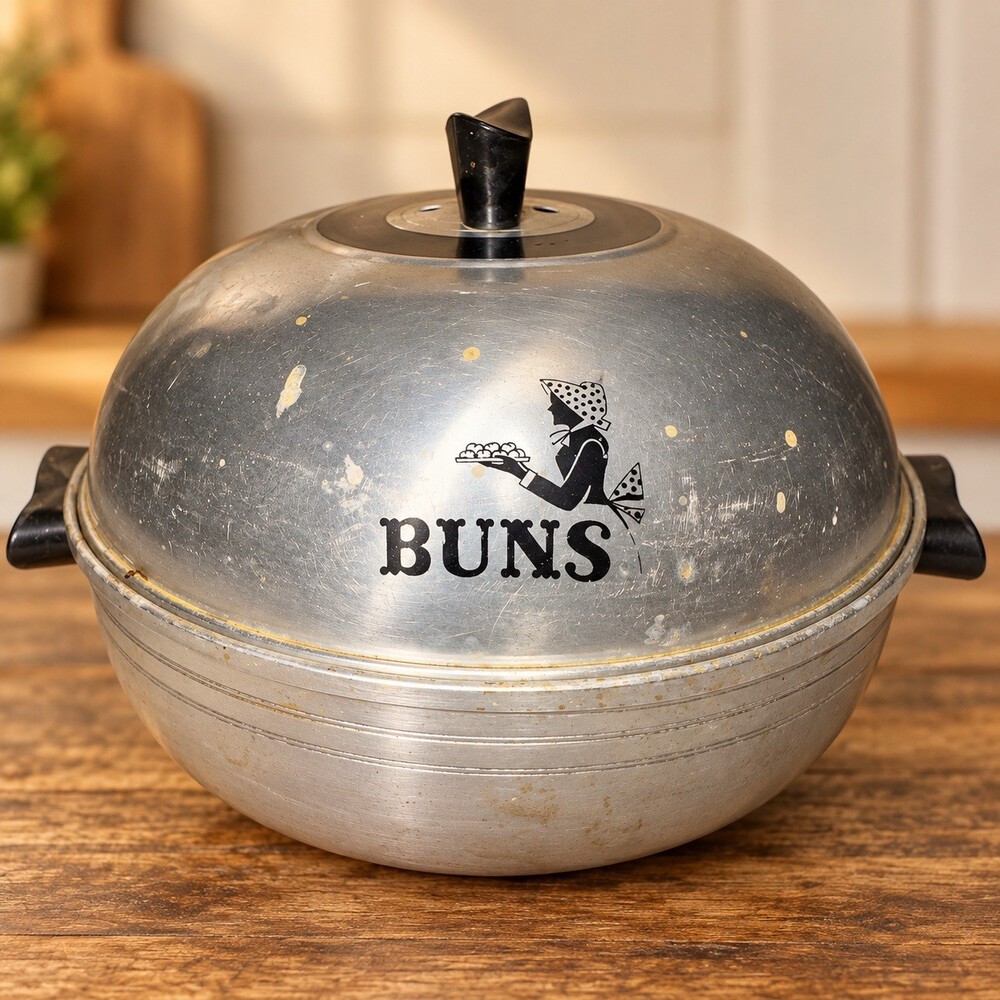Vintage Lustre-Bond Aluminum Buns Serving Oven Warmer 3 Piece MCM